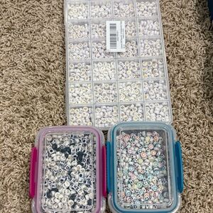 Multi-Color Bead Storage Organizer w/ letter beads